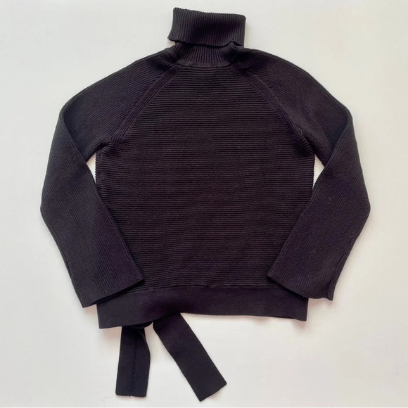 Simply Vera Vera Wang Women’s Side-Tie Ribbed Turtleneck Fall Winter Sweater - Picture 11 of 17